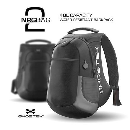GHOSTEK NRG 2 Backpack w/ 16,000MAH Battery, Gray, Gray, 1 Year Mfg Warranty, GHO-99689