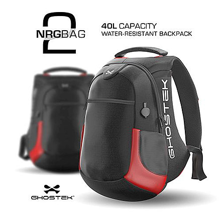 GHOSTEK NRG 2 Backpack w/ 16,000MAH Battery, Red, Red, 1 Year Mfg Warranty, GHO-99733