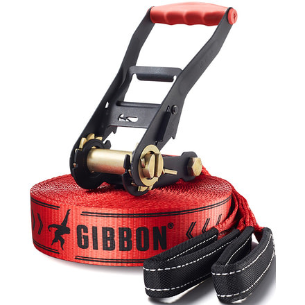 Gibbon ClassicLine Slackline with TreePro-49 ft-Red