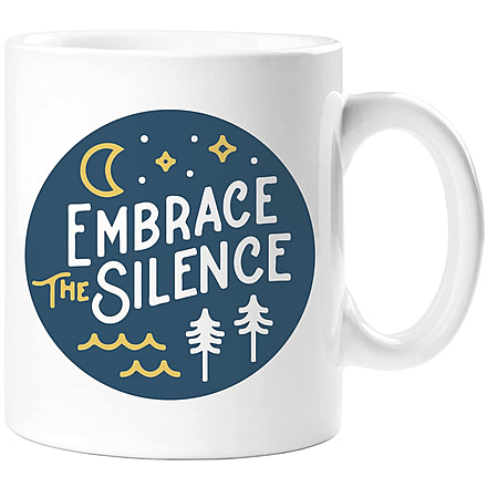 Gibbs Embrace The Silence Mug, 11oz, White, 9781423652052