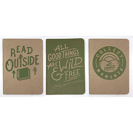 Gibbs Read Outside Set of 3 Notebook, 3.5 x 5.5in, 9781423651963