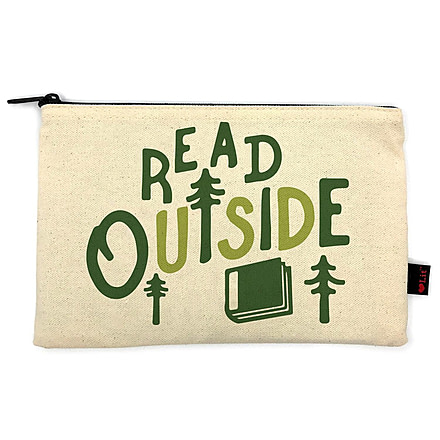 Gibbs Read Outside Pencil Pouch, Natural Cotton, 9.5 x 6in, 9781423652014