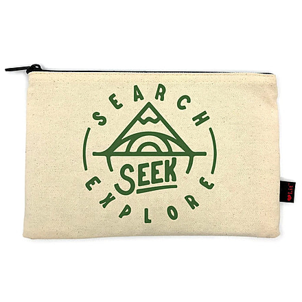 Gibbs Search Seek Explore Pencil Pouch, Natural Cotton, 9.5 x 6in, 9781423650171