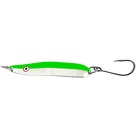 Gibbs Skinny G Trolling Spoon, 3 3/4in, 1/4oz, Nickel/Green, 30016