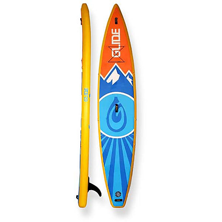 Glide Quest Inflatable Paddle Board, Blue/Orange/Yellow, 12ft 6inX 30in X 6in, o2-QEST