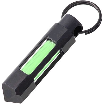 Glow Rhino Fob, Matte Black Steel with Green Tritium, FOB-001-MB-XG