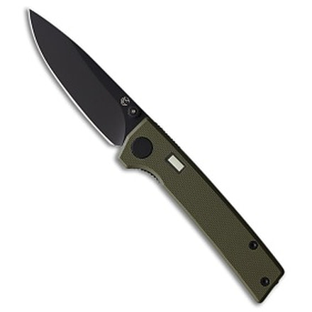 Glow Rhino Glow Rhino Fermi Liner Lock Knife OD Green G-10 + Tritium Thumb Stud 3" Black, OD Green, D2, adult, BHQ-200869