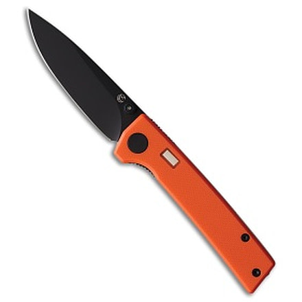 Glow Rhino Glow Rhino Fermi Liner Lock Knife Orange G-10 + Tritium Thumb Stud 3" Black, Orange, D2, adult, BHQ-200868