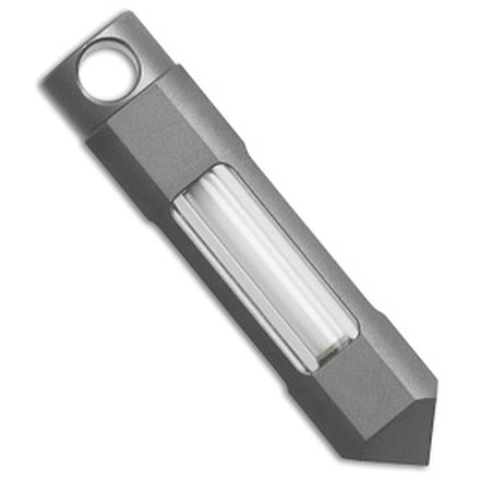 Glow Rhino Glow Rhino Titanium Nitride Red Tritium Glow Fob 1.5" Silver, adult, BHQ-232216