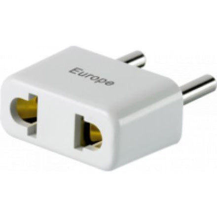 Go Travel Europe Non-Grounded Adapter, White, DES-03729