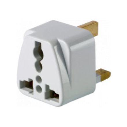 Go Travel US - UK Grounded Adapter, White, DES-03859