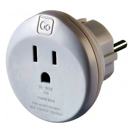 Go Travel USA-EU Adapter, White, DES-05563
