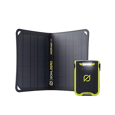 Goal Zero Venture 30 Solar Kit w/ Nomad 10 Solar Panel, Black, 44300