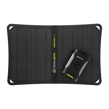 Goal Zero Venture 35 Power Bank w/ Nomad 10 Solar Panel Kit, Black, 41060
