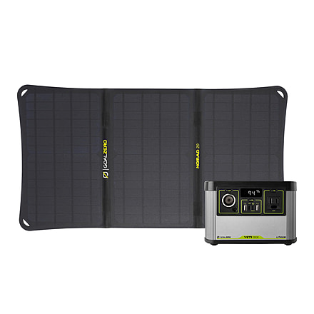 Goal Zero Yeti 200X 120V Portable Power Station w/ Nomad 20 Solar Panel, Black, 44310