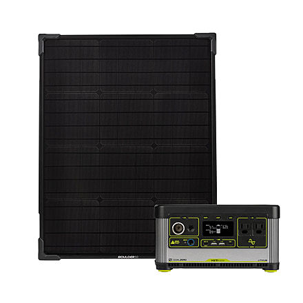 Goal Zero Yeti 500X 120V Portable Power Station w/ Boulder 50 Solar Kit, Black, 44320