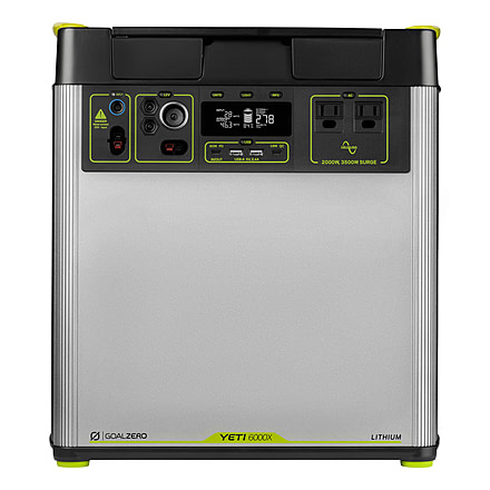 Goal Zero Yeti 6000X 120V Portable Power Station, Black/Silver, 36500