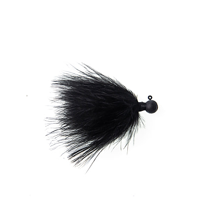 Googan Squad Fuzzy Wuzzy Skirted Jig, 1/16 oz, Black, GBFW-116-BLK