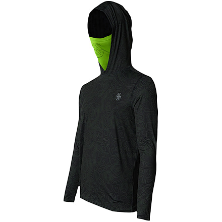 Googan Squad Midnight Topo Hooded Long-Sleeve Shirt w/Green Gaiter - Mens, X-Large, GS009-XL
