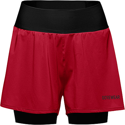 GOREWEAR CONCURVE 3 2in1 Running Shorts Womens in Utility Red/Black Medium Regular fit 18FDFDF7, 101013-DA99-M