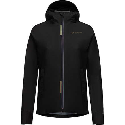 GOREWEAR CONCURVE LE3 GORE-TEX Running Jacket Iridescent Trim Womens in Black Medium Slim fit Waterproof 08DB1E08, 101211-9900-M