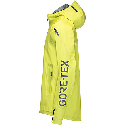 GOREWEAR CONCURVE LE4 GORE-TEX Running Jacket Sleeve Logo Mens in Lime Yellow XL Slim fit Waterproof 1363C6BF, 101242-CB00-XXL