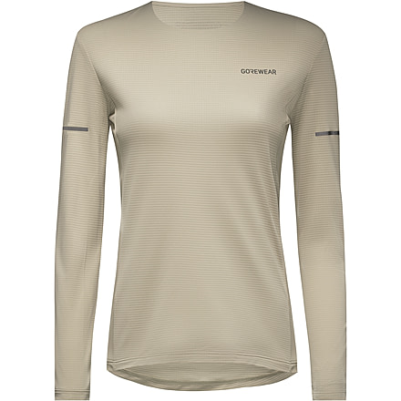 Gorewear GOREWEAR Contest 2.0 Long Sleeve Tee Womens in Tech Beige Large 12-14 Slim fit, 101073-BG00-42