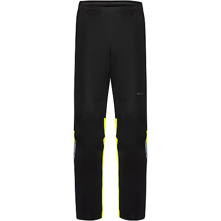 Gorewear GOREWEAR GLIDEWHEEL GORE-TEX Cycling Pants Mens in Black/Neon Yellow Small Regular fit Waterproof, 101171-9908-M