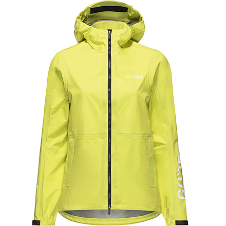 Gorewear GOREWEAR LUPRA 2.0 GORE-TEX LE1 Hooded Cycling Jacket Womens in Lime Yellow Large Regular fit Waterproof, 101243-CB00-L