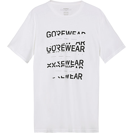 Gorewear GOREWEAR Mens Fracture Logo Tee in White Small Regular fit, 101353-0100-M