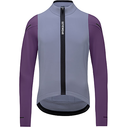 Gorewear GOREWEAR SPINSHIFT Thermo Long Sleeve Cycling Jersey Mens in Amethyst Grey/Purple Indigo XL Form fit, 101086-DFDE-XL