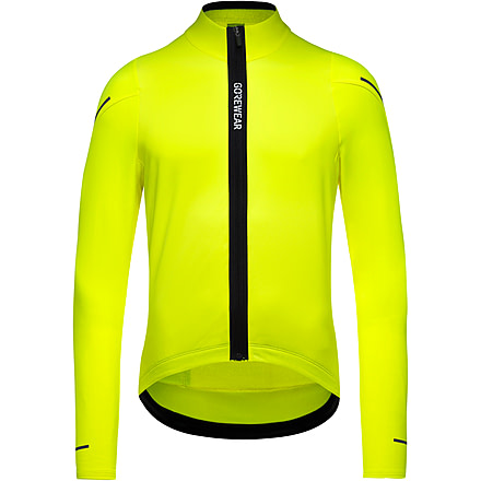 Gorewear GOREWEAR SPINSHIFT Thermo Long Sleeve Cycling Jersey Mens in Neon Yellow XS Form fit, 101086-0800-XS