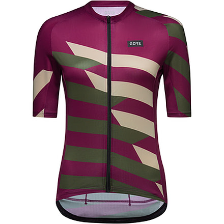GOREWEAR Spirit Signal Chaos Cycling Jersey Womens in White/Lab Grey 2XS Form fit 4019C328, 101062-WH-XX