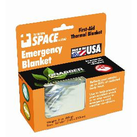 Grabber Emergency Space Blanket, Silver 876081
