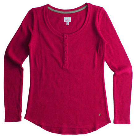 Gramicci Ellie Thermal Henly Shirt - Womens-Berry-Large