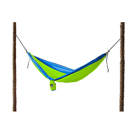Grand Trunk Double Parachute Nylon Hammock-Blue/Lime