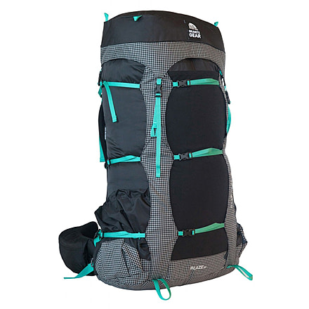 Granite Gear Blaze 60 Backpack - Womens, Black/Black Gingham/Teal, Short, 5000028-0014