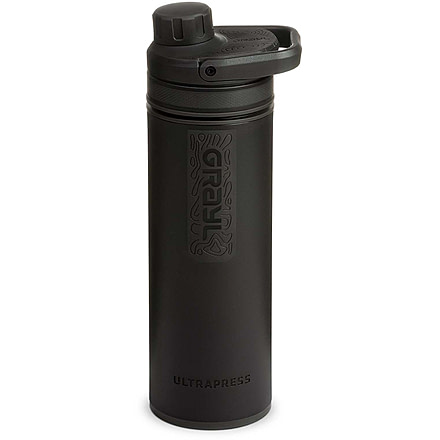 Grayl UltraPress Purifier Bottle, Covert Black, 16.9 oz, 500-COV