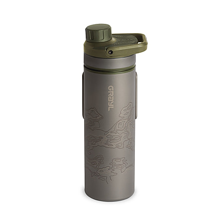 Grayl UltraPress Purifier Bottle, Olive Drab, 16.9 oz, 511-SEA-ODG