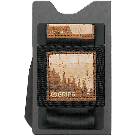 Grip6 Aluminum No Loop Wallet Builder w/Cork Wingman, Grey, WLT-NEW-GML-NP-RCRK