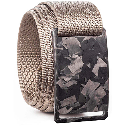 Grip6 Standard Non-Woven Carbon Fiber Buckle w/Brown Strap, Black/Brown, 44, SB-FORGED-CBF-ES-TMB-1.5-44