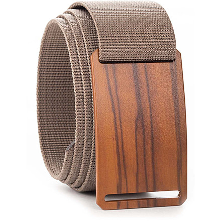 Grip6 Standard Olive Wood Buckle w/Brown Strap, 42, SB-OLIVE-MS-CUB-1.5-42