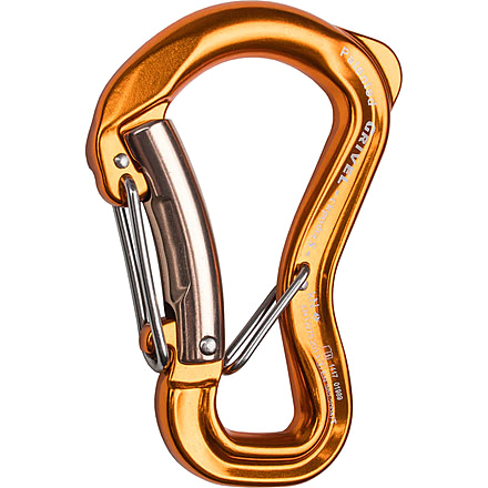 Grivel Clepsydra Twin Gate Carabiner, Orange/Silver, Small, 758769