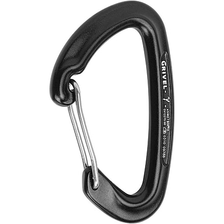 Grivel Gamma Wire Gate Carabiner, Black, RSK2W.B