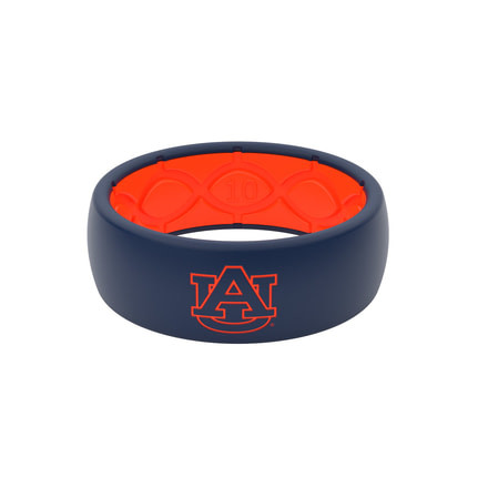 Groove Life Original Collegiate Auburn Full Logo Silicone Ring, Blue, 11, 19167