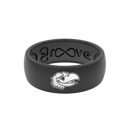 Groove Life Original Collegiate Kansas Silicone Ring, Black, 7 TGV-RNG-OR-CL-KANS-BK-07