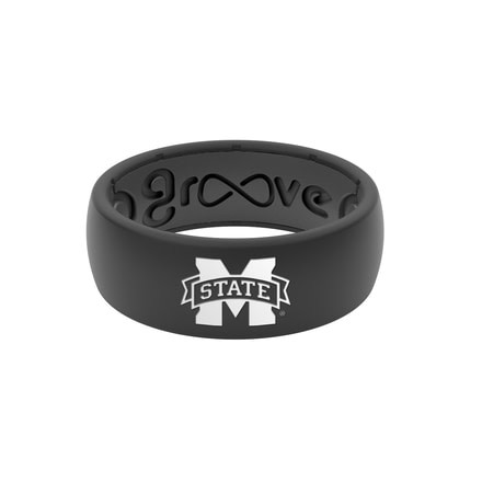 Groove Life Original Collegiate Mississippi State Silicone Ring, Black, 7 TGV-RNG-OR-CL-MSST-BK-07