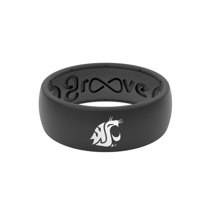 Groove Life Original - Collegiate Washington State Silicone Ring, Black, 7 TGV-RNG-OR-CL-WAST-BK-07