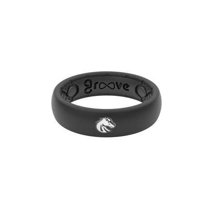 Groove Life Thin - Collegiate  Boise State Silicone Ring, Black, 10 TGV-RNG-TN-CL-BOIS-BK-10