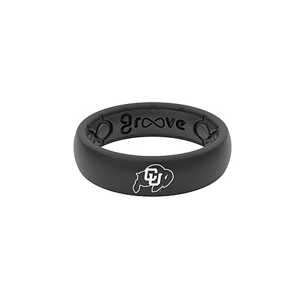 Groove Life Thin - Collegiate Colorado Silicone Ring, Black, 10 TGV-RNG-TN-CL-COLO-BK-10